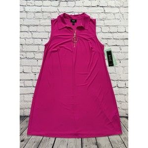 NWT MSK Women’s Size 1XL Fiercely Fuchsia Pink Barbie Dress 1/4 Zip